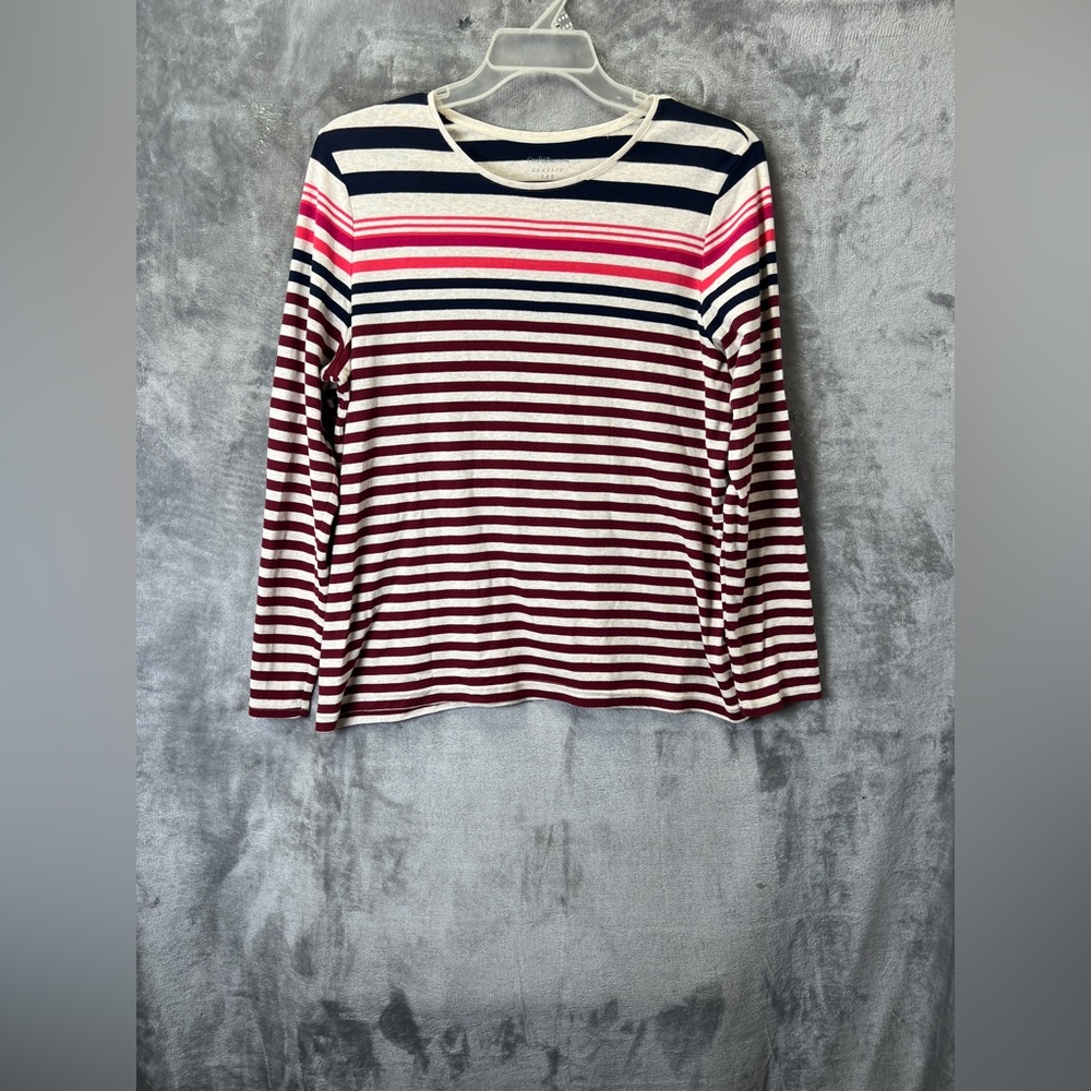 Croft & Barrow Multicolor Striped Long Sleeve Top